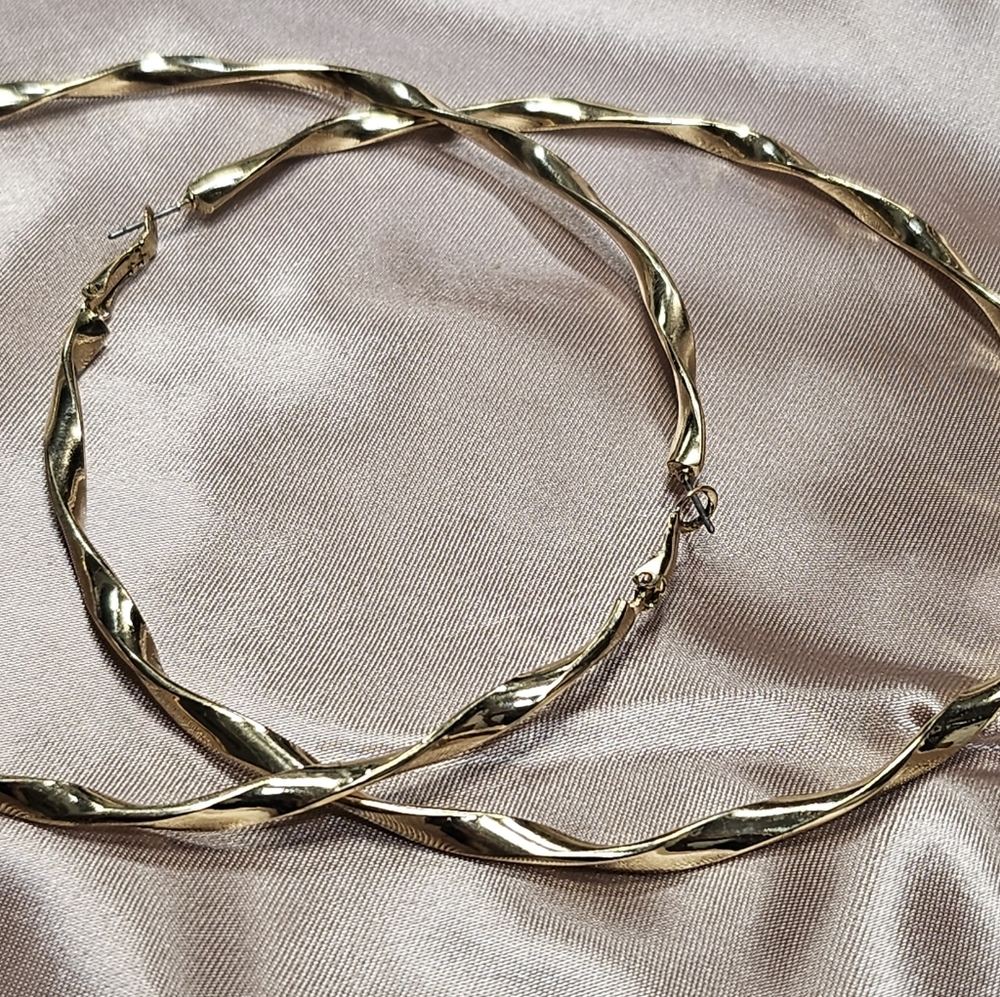 Large hoop earrings